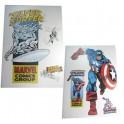 STICKERS MURAUX MARVEL - SILVER SURFER / CAPTAIN AMERICA