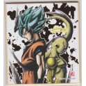 DRAGON BALL ART WORKS vol. 4 SHIKISHI - GOKU SSGSS & GOLDEN FREEZER SECRET GOLD