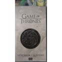 GAME OF THRONES METAL KEYCHAIN - TARGARYEN SILVER LOGO