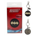 JUSTICE LEAGUE METAL KEYCHAIN - BATMAN GOLDEN LOGO