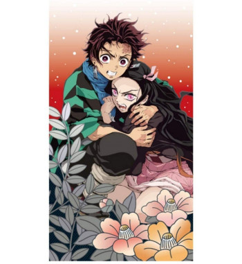 SERVIETTE DE PLAGE DEMON SLAYER : KIMETSU NO YAIBA - TANJIRO ET NEZUKO