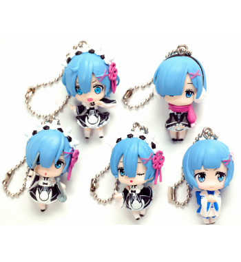 RE:ZERO STARTING LIFE IN ANOTHER WORLD REM KEYCHAINS COMPLETE SET