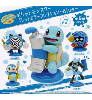 POKEMON PALETTE COLOR COLLECTION GASHAPONS COMPLETE SET BLUE