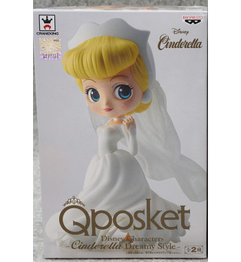DISNEY CHARACTERS Q POSKET - CINDERELLA DREAMY STYLE WHITE