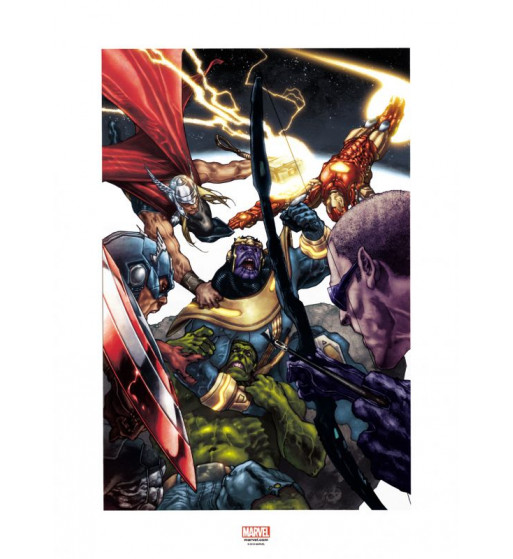 THANOS VS AVENGERS LITHO by SIMONE BIANCHI
