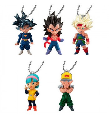 DRAGON BALL SUPER UDM BURST 45 KEYCHAINS COMPLETE SET