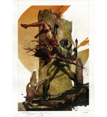 ELEKTRA VS WOLVERINE LITHO by SIMONE BIANCHI