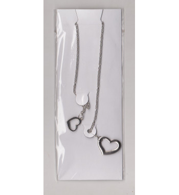 SECRET SWEETHEARTS - DOUBLE OPEN HEART LARIET NECKLACE