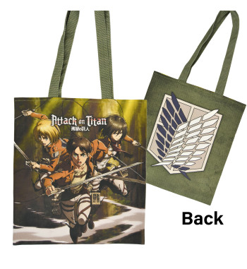 ATTACK ON TITAN EREN / MIKASA / ARMIN TOTE BAG