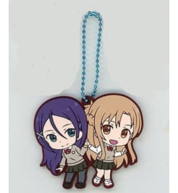 SWORD ART ONLINE RUBBER MASCOT KEYCHAIN - PROGRESSIVE ASUNA & MITO