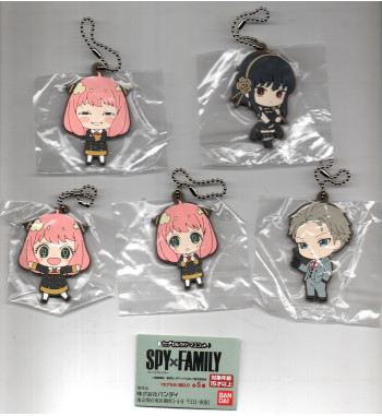 SPY X FAMILY RUBBER MASCOT KEYCHAINS COMPLETE SET