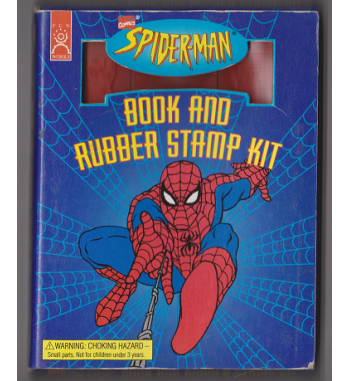 SPIDER-MAN BOOK AND RUBBER STAMP KIT