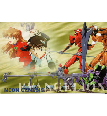 NEON GENESIS EVANGELION POSTCARD - SHINJI & MISATO